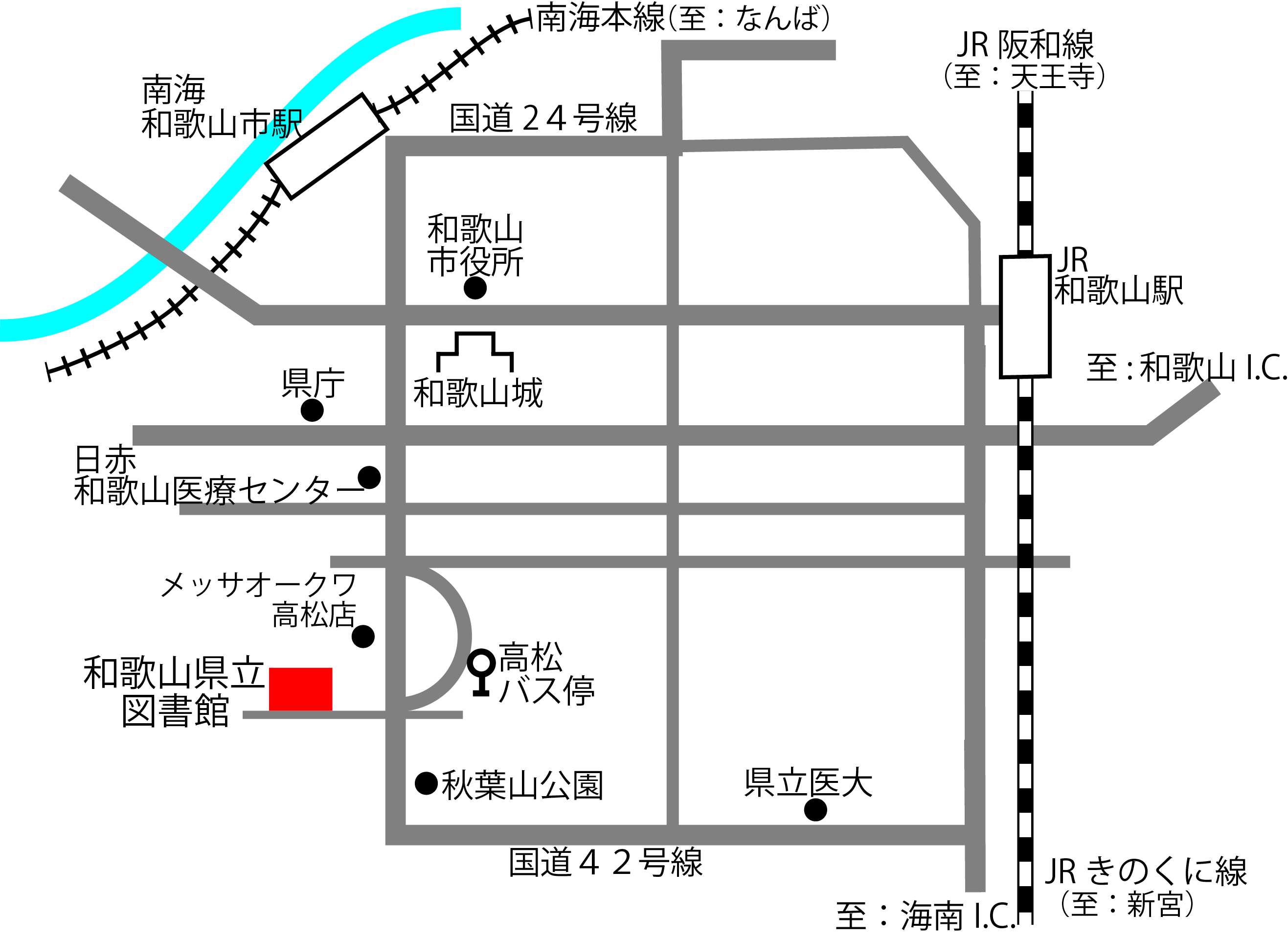 和歌山県立図書館地図
